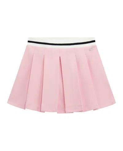 Guess Kids' Big Girl Ponte With An Elastic Wait Skirt In Pink