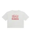 Guess Big Girl Short Sleeve With Shiny Foil Print Logo T-shirt In Pink