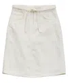 Shop Guess Big Girls Bull Denim Midi Skirt In White