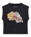 Guess Big Girls Crewneck Corset Tank Top In Black