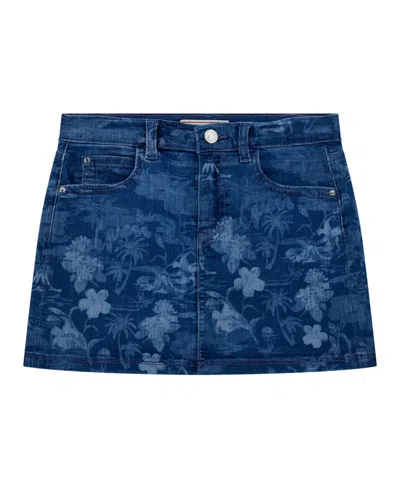 Guess Kids' Big Girls Denim With Laser Print Detail Skirt