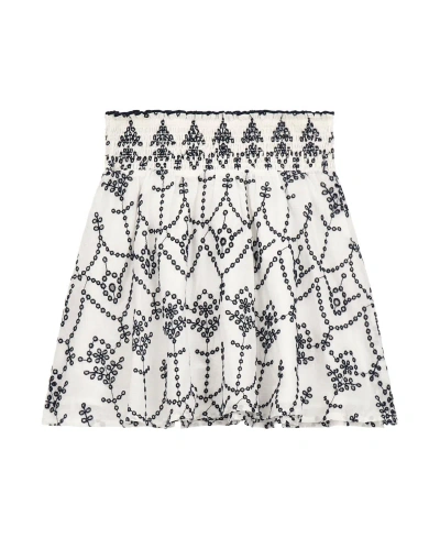 Guess Kids' Big Girls Embroidered Skirt In Navy