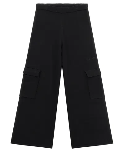 Guess Kids' Big Girls Knitted Active Cargo Pants In Black