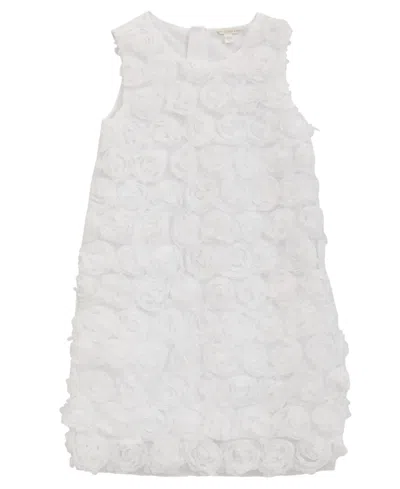 Guess Kids' Big Girls Mesh Rosette Sleeveless Dress In White