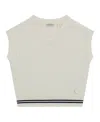 Guess Big Girls Sleeveless Sweater Vest In Neutral