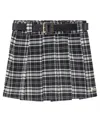 Guess Big Girls Twill Pleated Mini Skirt In Black White