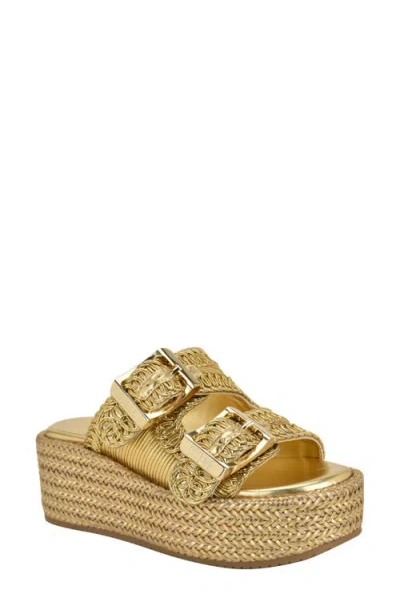 Guess Binks 2 Platform Sandal In Gold