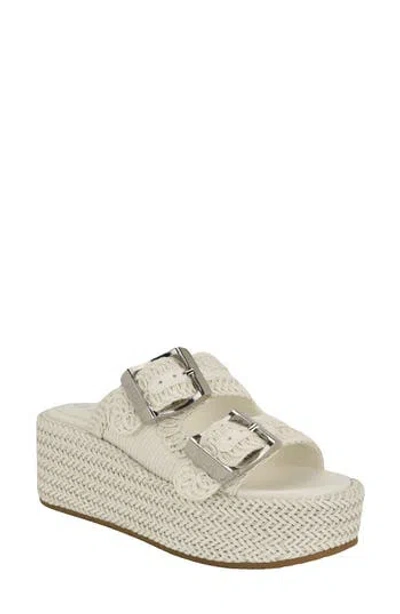 Guess Binks 2 Platform Sandal In Neutral