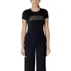 Guess Black Cotton T-shirt In Black