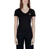 GUESS BLACK COTTON TOPS & T-SHIRT