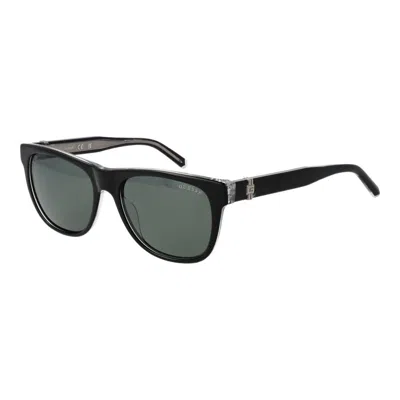 Guess Black Men Sunglasses In Green
