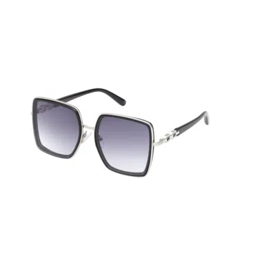 Guess Black Metal Sunglasses In Metallic