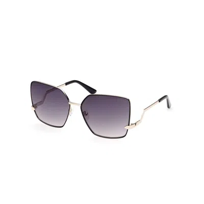 Guess Black Metal Sunglasses In Brown