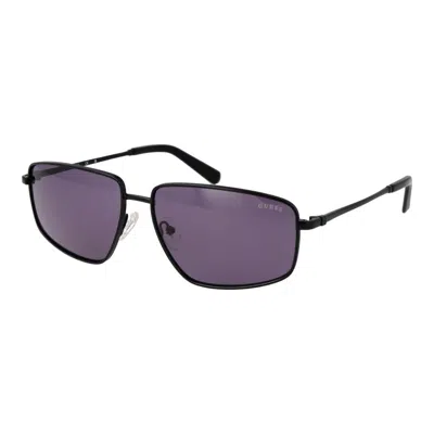 Guess Black Metal Sunglasses In Purple