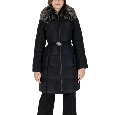 GUESS BLACK POLYESTER JACKETS & COAT