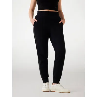 Guess Black Polyester Joggers (workout Pants)