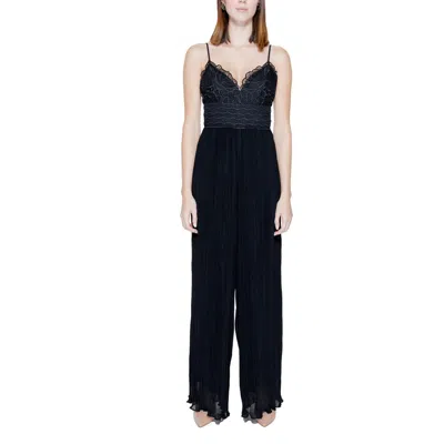 Guess Amiah Lace-detail Jumpsuit In Black