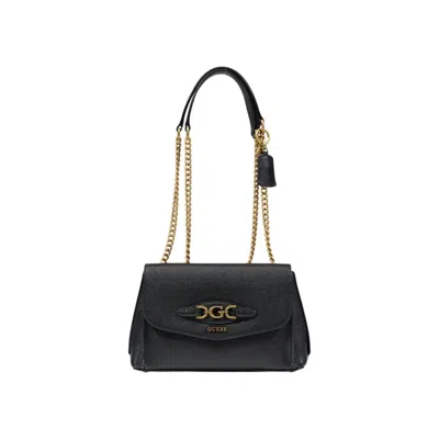 Guess Malva Girlfriend Black Satchel Bag In Bke