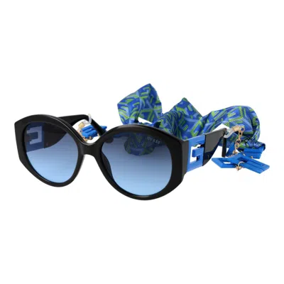 Guess Black Women Sunglasses In Blue
