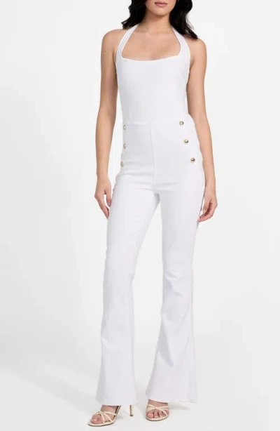 Guess Blair Halter Denim Jumpsuit