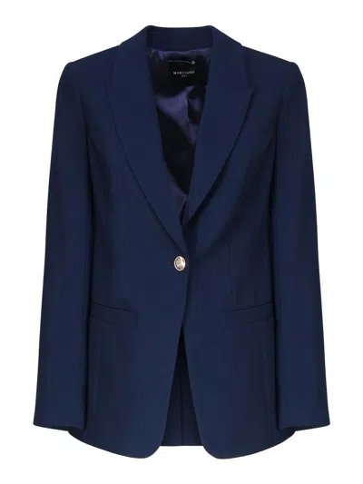 Guess Plain Blazer In Blue