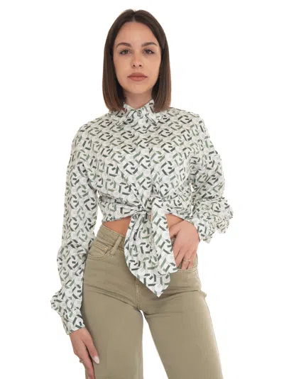 Guess Blouse In Verde-bianco