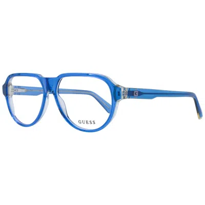 GUESS GUESS BLUE ACETATE GLASSES MEN'S (FRAMES)