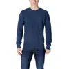 Guess Blue Cotton Sweater In Blue