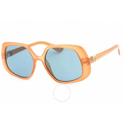 Guess Blue Geometric Ladies Sunglasses Gu7862 59v 56 In Beige / Blue