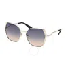 Guess Blue Gradient Butterfly Ladies Sunglasses Gu7843-s 33w 61