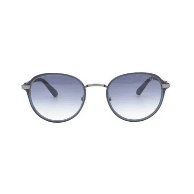 Guess Blue Gradient Oval Men's Sunglasses Gu00031 91w 53 In Multi