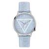 Shop Guess Blue Leather Watch