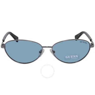 Guess Blue Oval Unisex Sunglasses Gu8230 08v 57