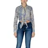 Guess Blue Polyester Shirt In Blue