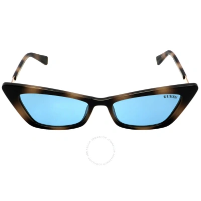 Guess Blue Rectangular Ladies Sunglasses Gu8229 53v 53