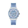 Guess Blue Silicone Women's Watch In Blue