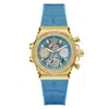 Guess Blue Synthetic Sport Women's Watch In Blue