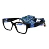 Guess Blue Unisex Optical Frames In Black