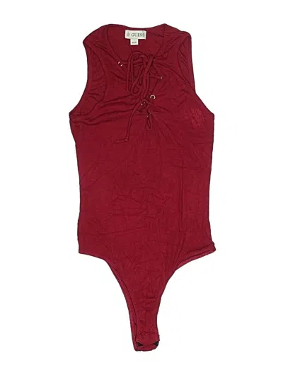 Pre-owned Guess Bodysuit In Burgundy