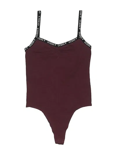 Pre-owned Guess Bodysuit In Burgundy