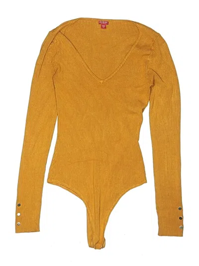 Pre-owned Guess Bodysuit In Yellow