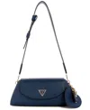 Guess Bolena Flap Small Shoulder Bag In Blue