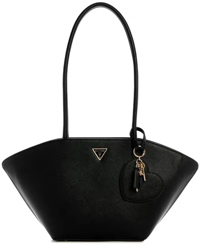 Guess Bolena Large Shoulder Satchel Bag In Black