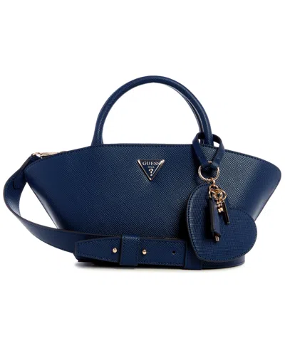 Guess Bolena Medium Satchel Bag In Blue