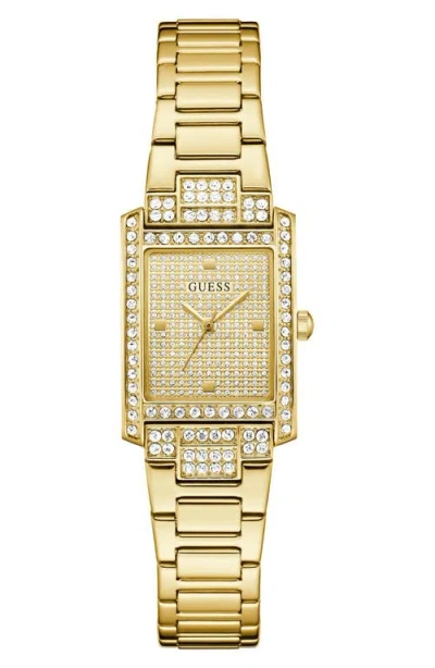 Guess Bonnet Tank Bracelet Watch, 23mm In Gold