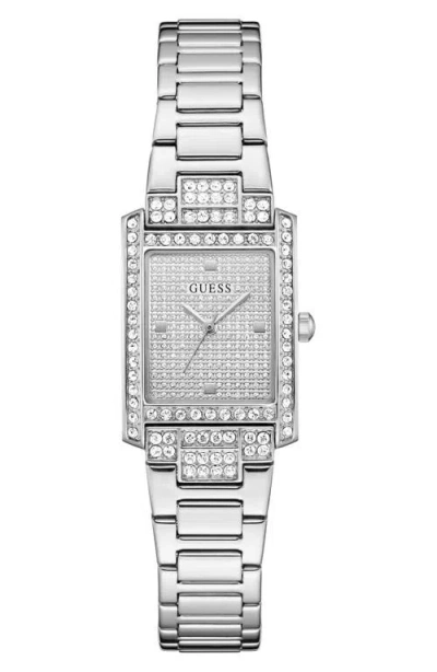 Guess Bonnet Tank Bracelet Watch, 23mm In Silver