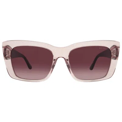 Guess Bordeaux Gradient Cat Eye Ladies Sunglasses Gu7890 72t 55 In Neutral