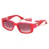 Guess Bordeaux Gradient Rectangular Ladies Sunglasses Gu7891 72t 53