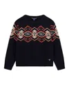 Guess Boys 7-18 Long Sleeve Sweater In Blue