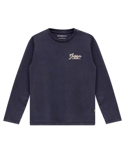 Guess Kids' Boys 7-18 Long-sleeve T-shirt In Black